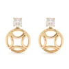 Boucles d'oreilles pendantes Perp&eacute;tuel.le 1ct x2 Coussin