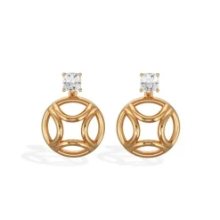 Boucles d'oreilles pendantes Perpétuel.le 0.5ct x2 Coussin