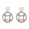 Boucles d'oreilles pendantes Perp&eacute;tuel.le 1ct x2 pav&eacute;es