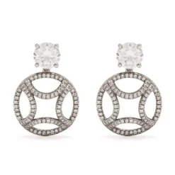 Boucles d'oreilles pendantes Perpétuel.le 1ct x2 pavées