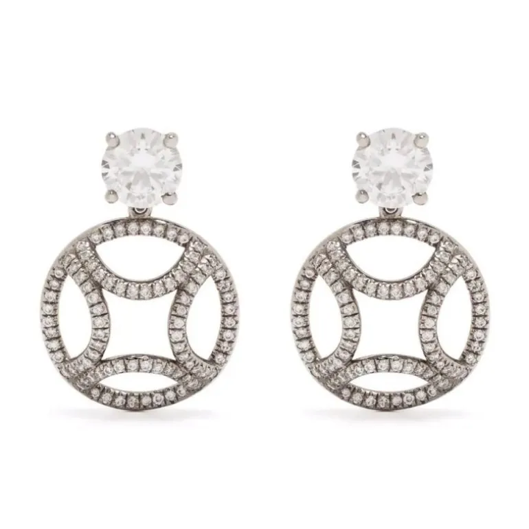 Boucles d'oreilles pendantes Perpétuel.le 1ct x2 pavées