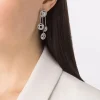 Boucles d'oreilles pendantes Perp&eacute;tuel.le 0.25ct x2 pav&eacute;es