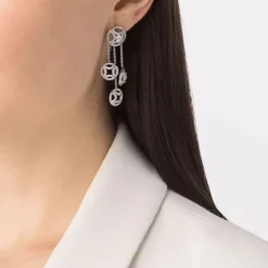 Boucles d'oreilles pendantes Perpétuel.le 0.25ct x2 pavées