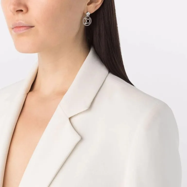 Boucles d'oreilles pendantes Perpétuel.le 1ct x2 pavées