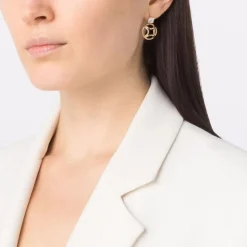 Boucles d'oreilles pendantes Perp&eacute;tuel.le 1ct x2 Coussin