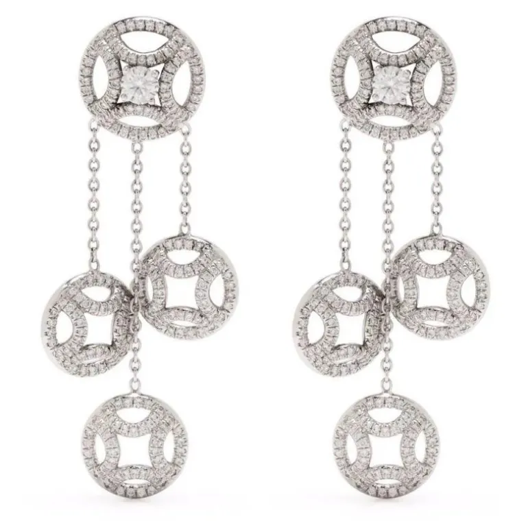 Boucles d'oreilles pendantes Perpétuel.le 0.25ct x2 pavées