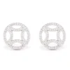 Boucles d'oreilles Perp&eacute;tuel.le pav&eacute;es