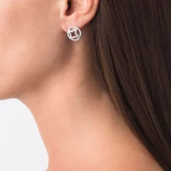 Boucles d'oreilles Perp&eacute;tuel.le pav&eacute;es