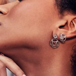 Boucles d'oreilles Perp&eacute;tuel.le 0.25ct x2 pav&eacute;es
