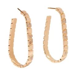 Boucles d'oreilles Ride & Love semi-pav&eacute;es Large