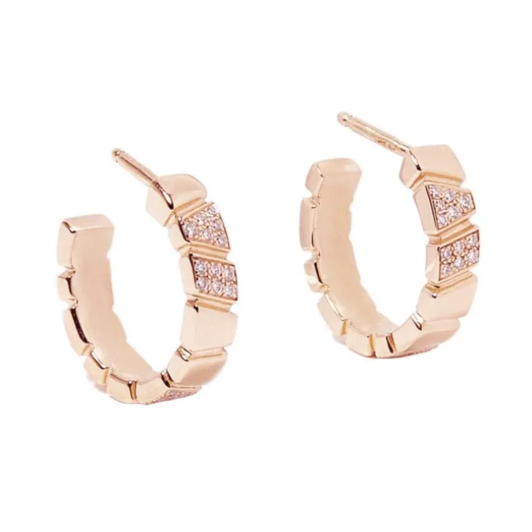 Boucles d'oreilles Ride & Love semi-pavées Small
