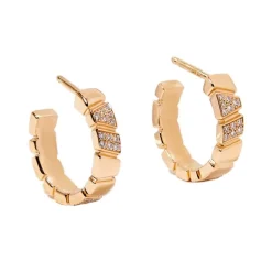 Boucles d'oreilles Ride & Love semi-pav&eacute;es Small