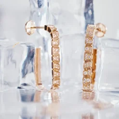 Boucles d'oreilles Ride & Love pav&eacute;es Medium
