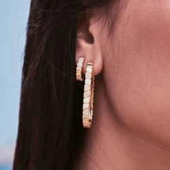 Boucles d'oreilles Ride & Love semi-pav&eacute;es Small