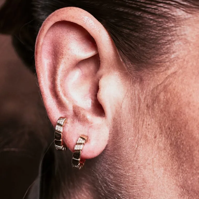 Boucles d'oreilles Ride & Love pavées Small