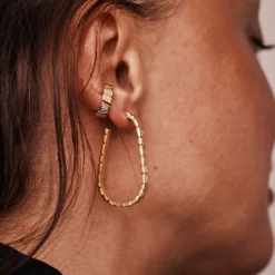 Boucles d'oreilles Ride & Love semi-pavées Large