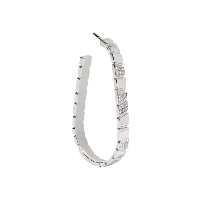 Mono-Boucle d'oreille Ride & Love semi-pavée Large