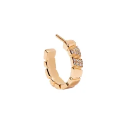 Mono-Boucle d'oreille Ride & Love semi-pavée Small