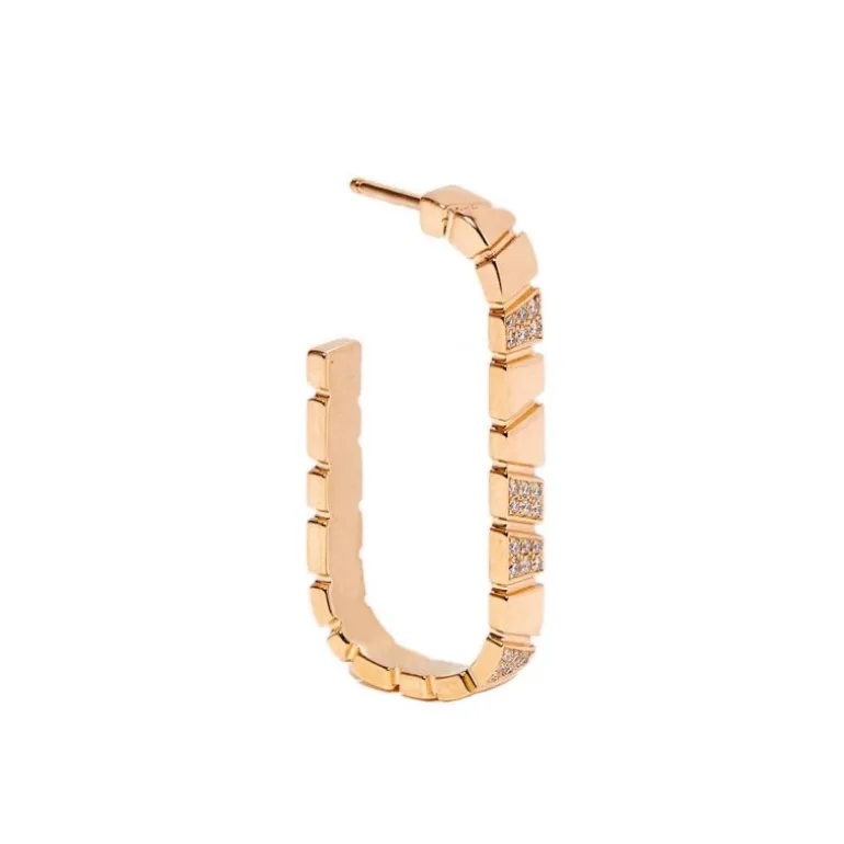 Mono-Boucle d'oreille Ride & Love semi-pavée Medium