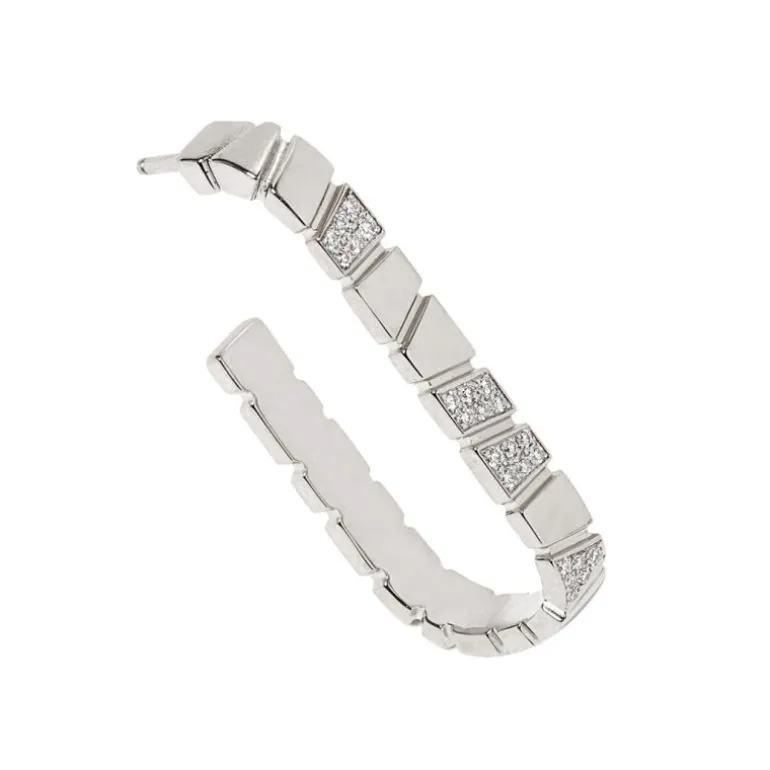 Mono-Boucle d'oreille Ride & Love semi-pavée Medium