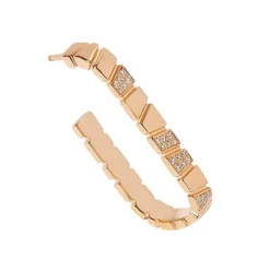 Mono-Boucle d'oreille Ride & Love semi-pavée Medium
