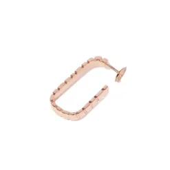 Mono-Boucle d'oreille Ride & Love pavée Medium - Or rose 18k