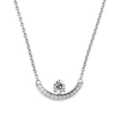 Pendentif Intr&eacute;pide grand arc 0.25ct pav&eacute;