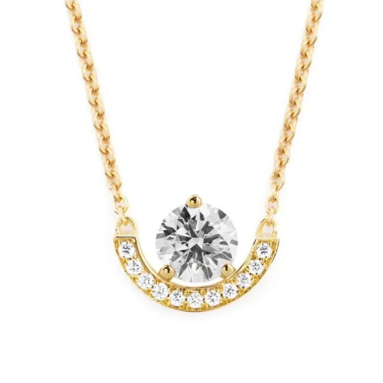 Pendentif Intrépide petit arc 1ct pavé