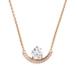 Pendentif Intrépide petit arc 1ct pavé