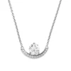 Pendentif Intr&eacute;pide grand arc 1ct pav&eacute;
