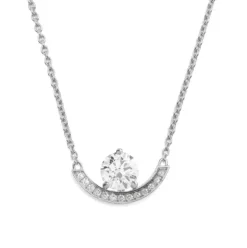 Pendentif Intrépide grand arc 1ct pavé