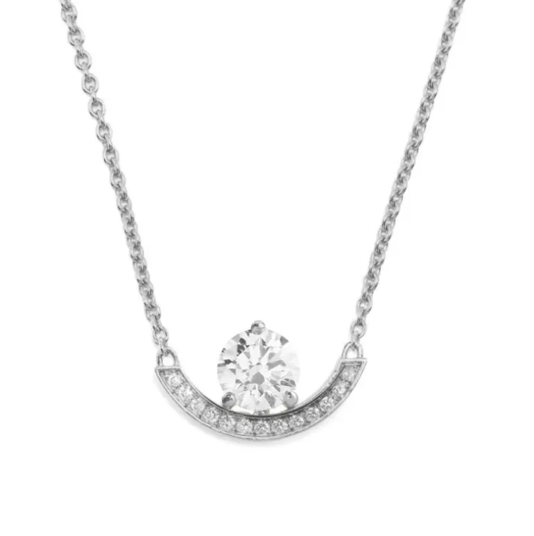 Pendentif Intrépide grand arc 1ct pavé