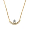 Pendentif Intr&eacute;pide grand arc 0.25ct pav&eacute;