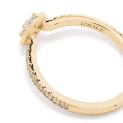 Solitaire Absolu.e Couronne 0.25ct pav&eacute;