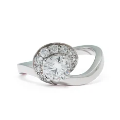 Solitaire Amour Éternel 0.5ct semi-pavé