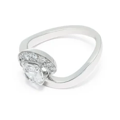 Solitaire Amour Éternel 0.5ct semi-pavé