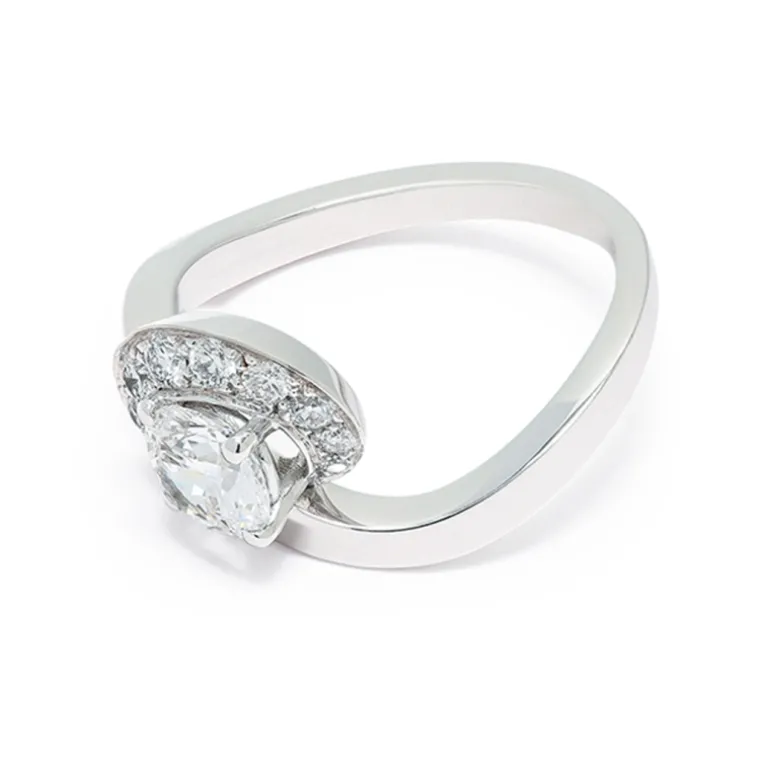 Solitaire Amour Éternel 0.5ct semi-pavé