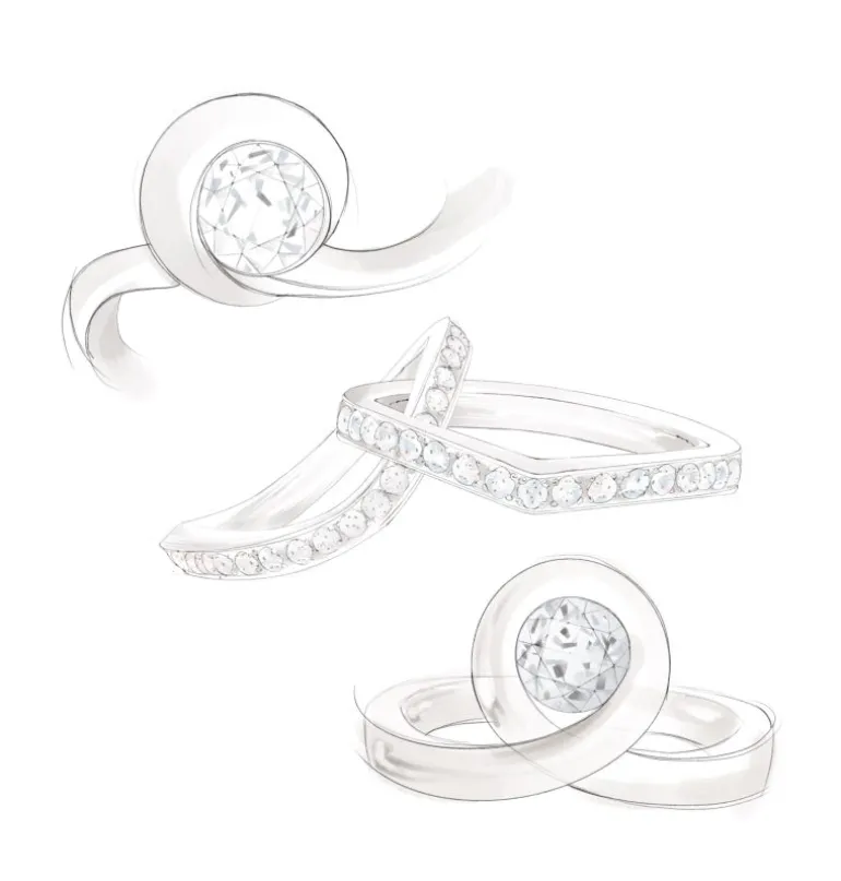 Solitaire Lien Éternel 0.5ct pavé
