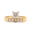 Solitaire Uraeus 0.7ct Princesse pav&eacute;